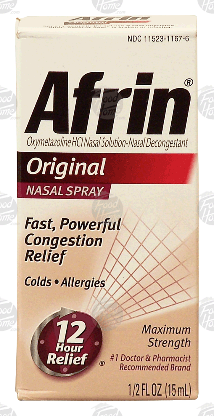 Afrin&nbsp;&nbsp;relieves nasal congestion caused by colds & allergies, 12 hour  Full-Size Picture